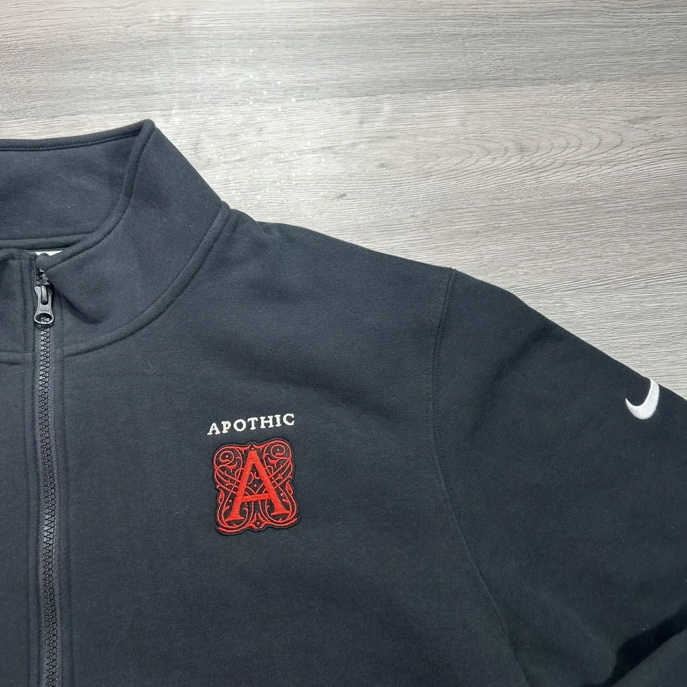 Apothic Nike Sweatshirt Mens 2XL Black 1/4 Zip Fleece Mock Neck A DX6718-010